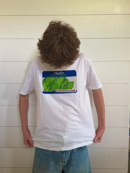 short sleeve "Hello my name is" tee